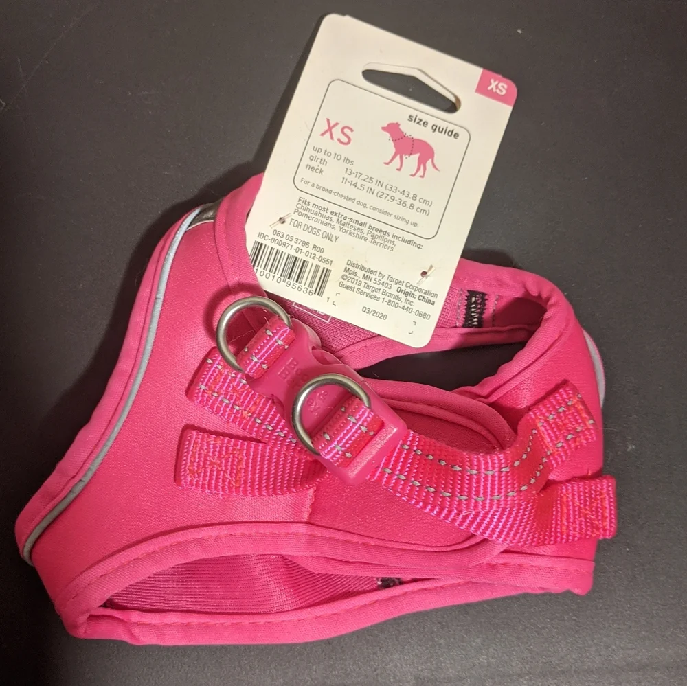 Boots & Barkley Ultimate Reflective Comfort Wrap Xs Pink Dog Cat Animal Harness